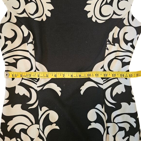 Maggie London Black and White Print Spandex Dress Size 12 - Picture 6 of 9